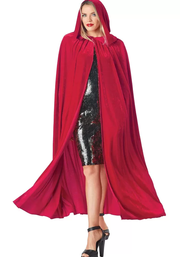 Store Adult Hooded Red Velvet Cape Capes
