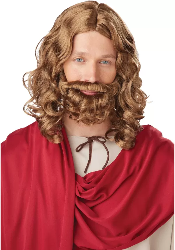 Clearance Adult Jesus Wig And Beard Mustaches / Beards