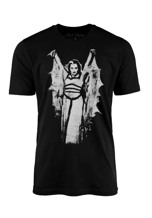 Best Sale Adult Lily Munster Batwing Graphic T-Shirt Halloween Clothes