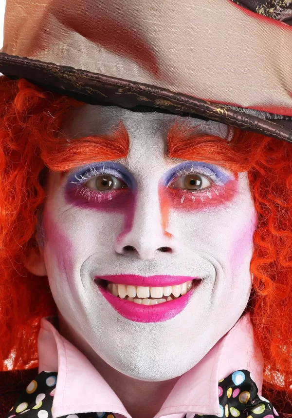 Online Adult Orange Mad Hatter Eyebrows Mustaches / Beards