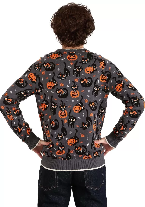 Discount Adult Quirky Kitty Halloween Sweater Halloween Clothes