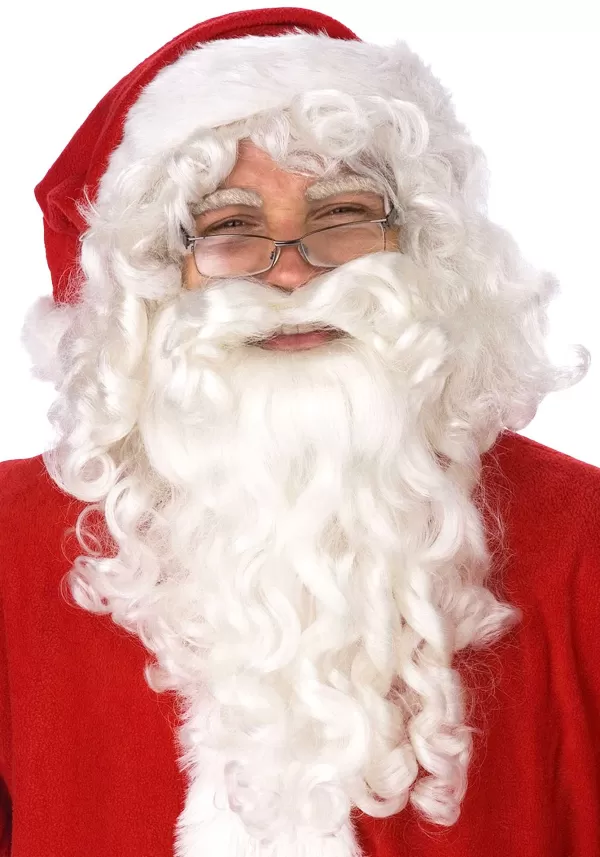 Sale Adult Santa Claus Wig And Beard Set Mustaches / Beards
