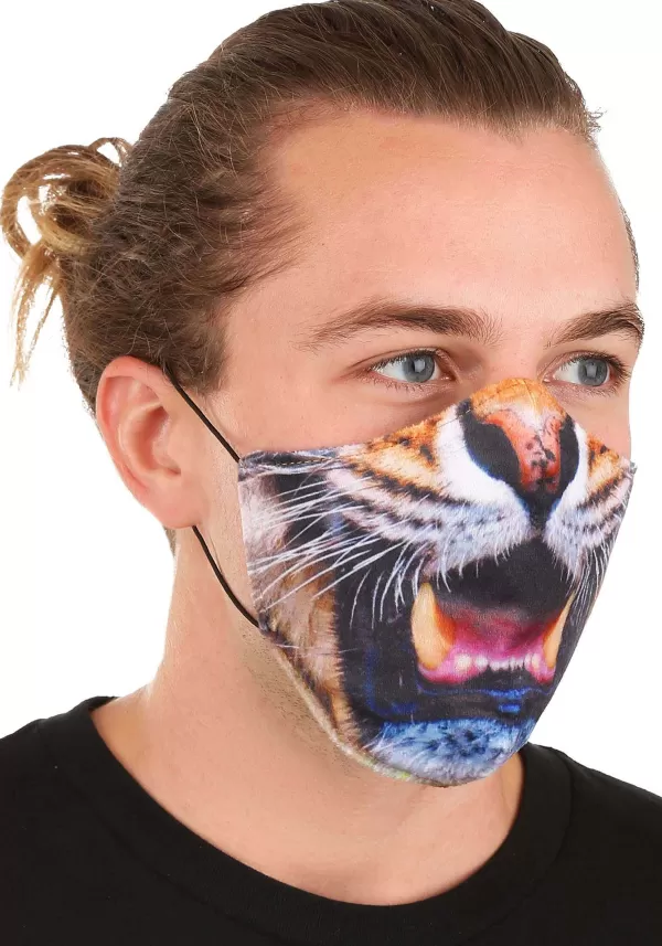 Flash Sale Adult Sublimated Tiger Face Mask Face Masks