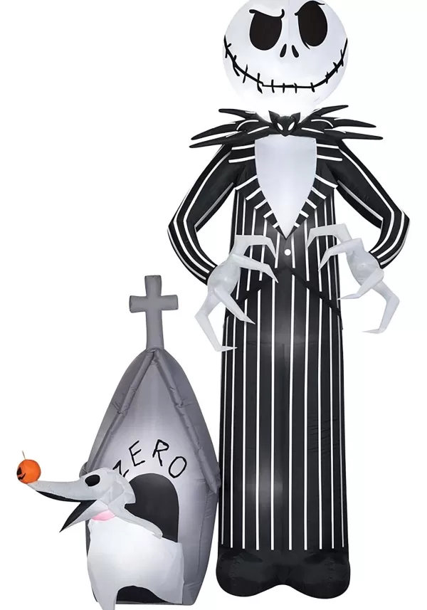 Cheap Airblown Jack & Zero Nightmare Before Christmas 9Ft Inflatable Halloween Decoration Inflatable Decorations