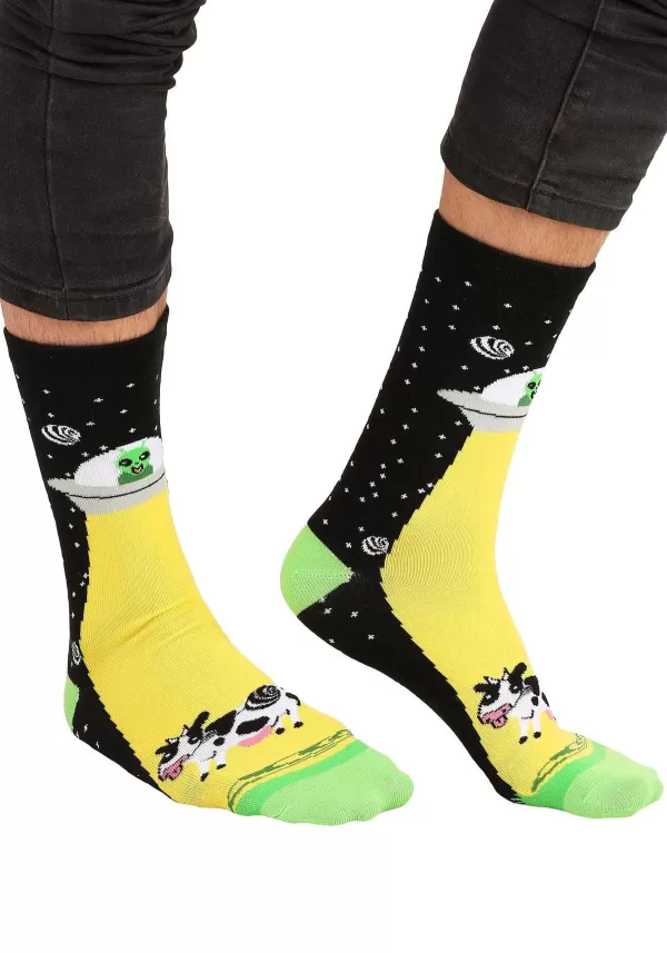 Cheap Alien Abduction Halloween Socks For Adults Socks / Slippers