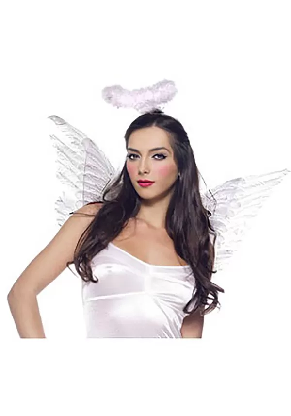 Hot Angel Wings And Halo Costume Headband Accessory Headbands