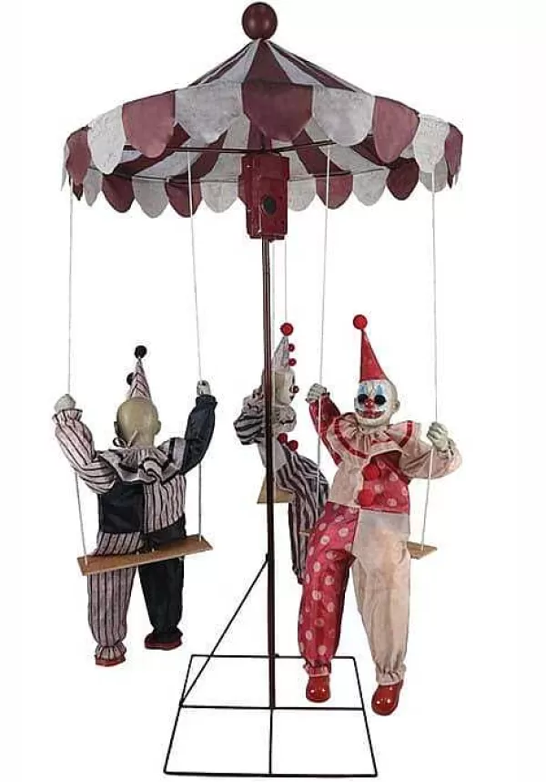 Online Animated 72-Inch Clown-Go-Round Halloween Prop Animatronics