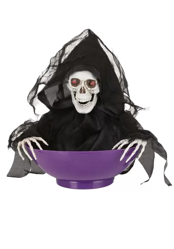 Discount Animated Candy Bowl With Shaking Grim Reaper Decoration Animatronics