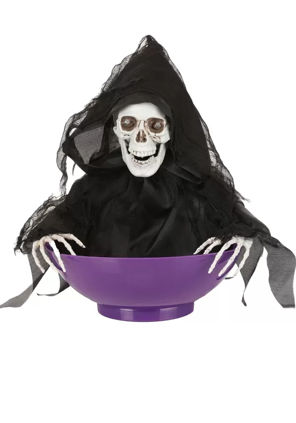Discount Animated Candy Bowl With Shaking Grim Reaper Decoration Animatronics