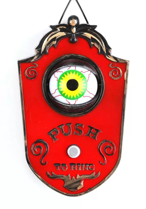 Online Animated Red Doorbell Halloween Decoration Animatronics