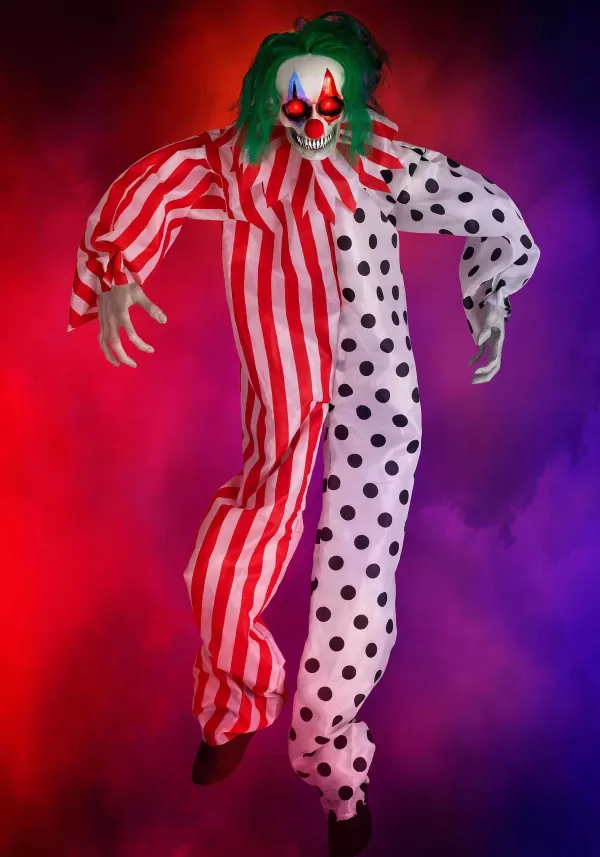 Fashion Animated Talking Evil Clown Hanging Halloween Decoration Animatronics