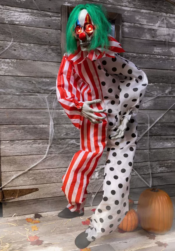 Fashion Animated Talking Evil Clown Hanging Halloween Decoration Animatronics