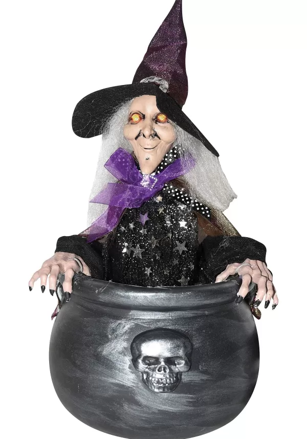 Sale Animated Witch In Cauldron Decor Animatronics