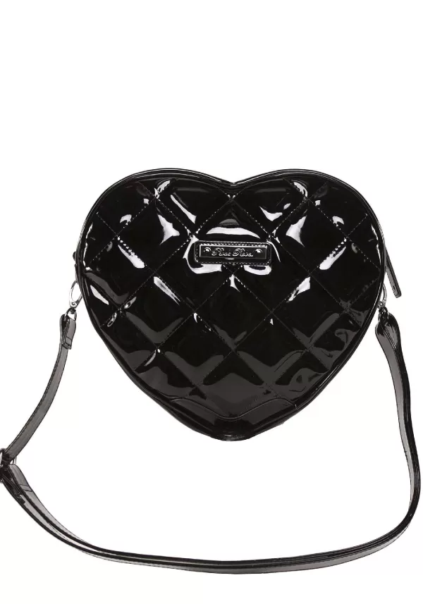 Flash Sale Bat Studded Quilted Faux Patent Heart Purse Halloween Clothes