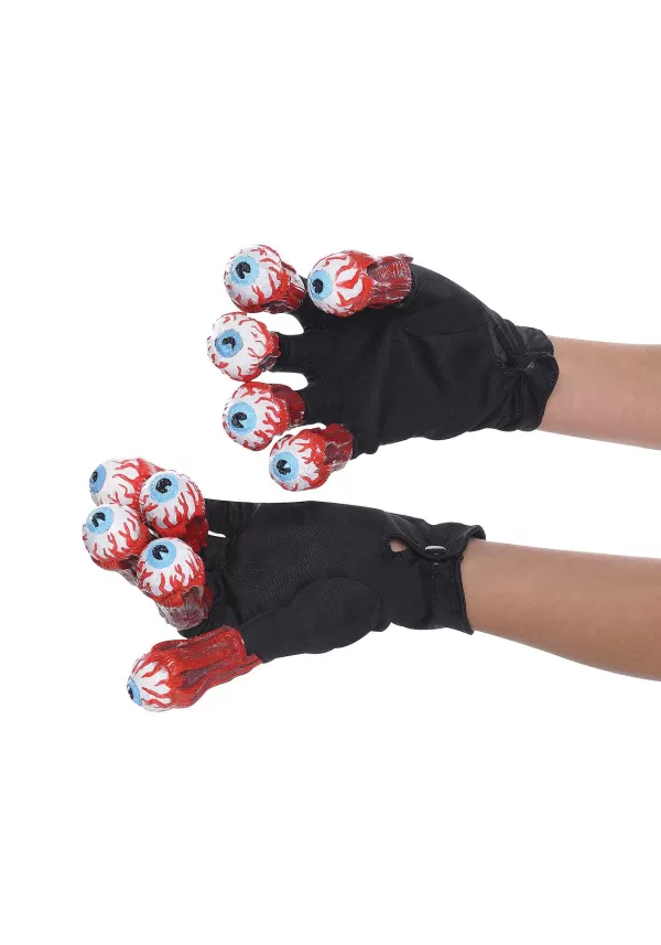 Clearance Beetlejuice Costume Gloves With Eyeballs Gloves