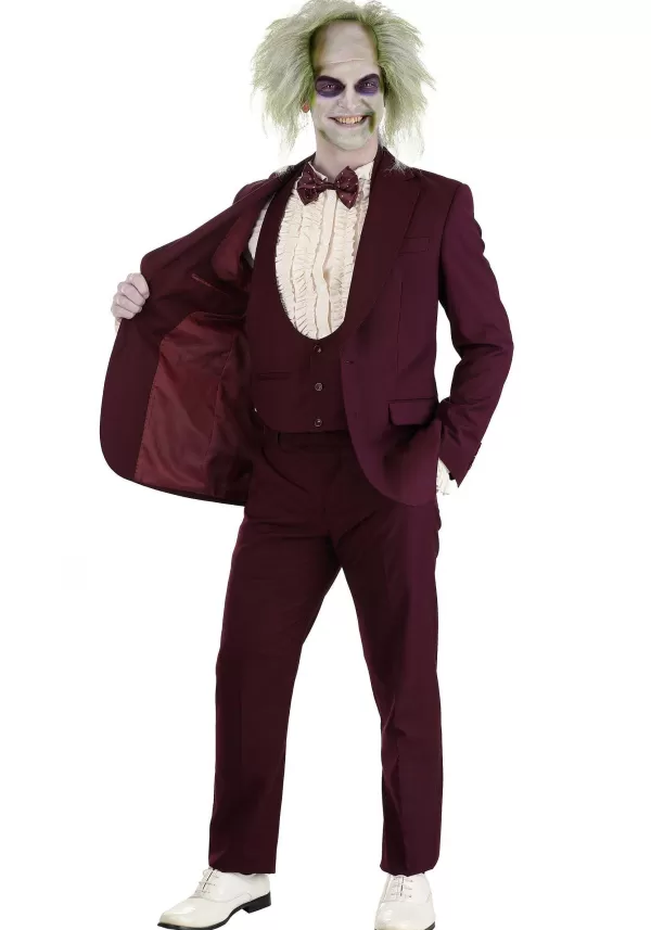 Online Beetlejuice Wedding Suit Vest For Men Halloween Clothes