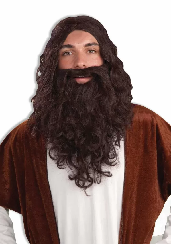 Fashion Biblical Wig And Beard Set Mustaches / Beards