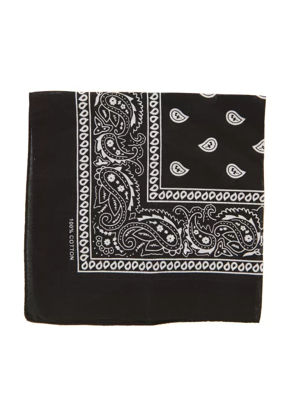 Outlet Black Bandana With Pattern Headbands