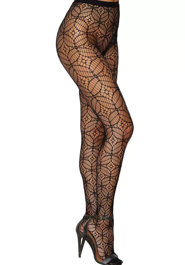 Discount Black Geometric Fishnet Pantyhose Stocking For Women Fishnet Stockings