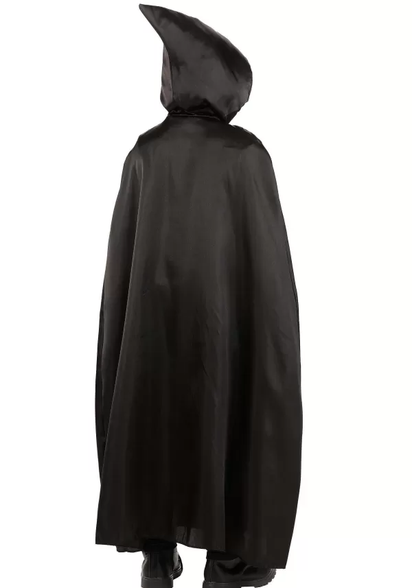 Outlet Black Hooded Cloak For Kids Capes