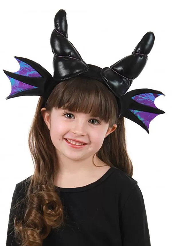 Store Black Stuffed Dragon Horns Costume Headband Headbands