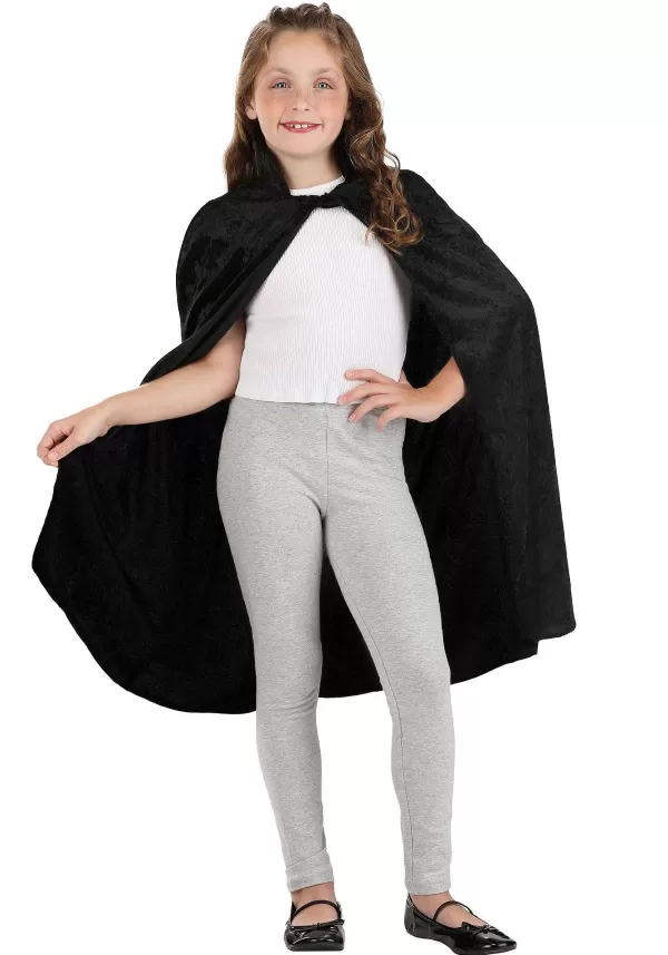 Clearance Black Velveteen Cape For Kids Capes