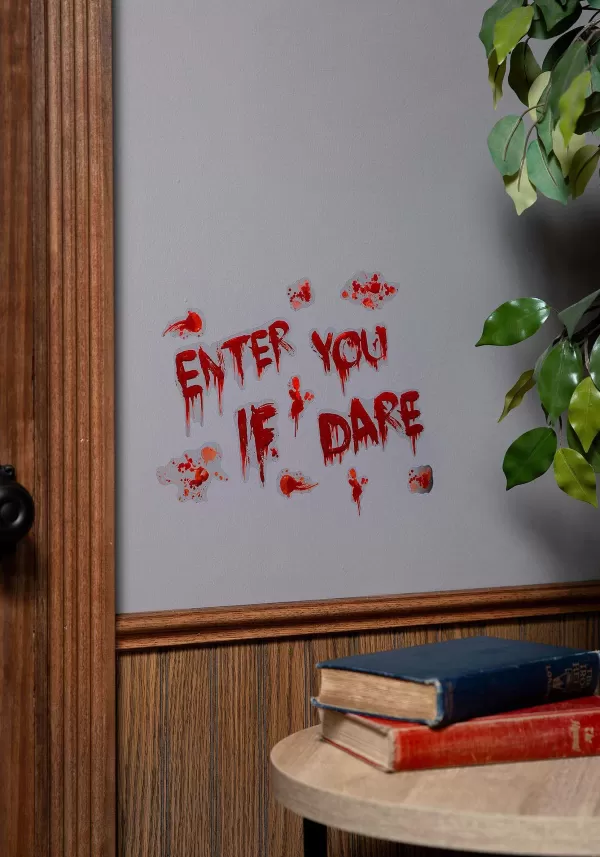Online Bloody Asylum Halloween Wall Clings Decoration Indoor Decorations