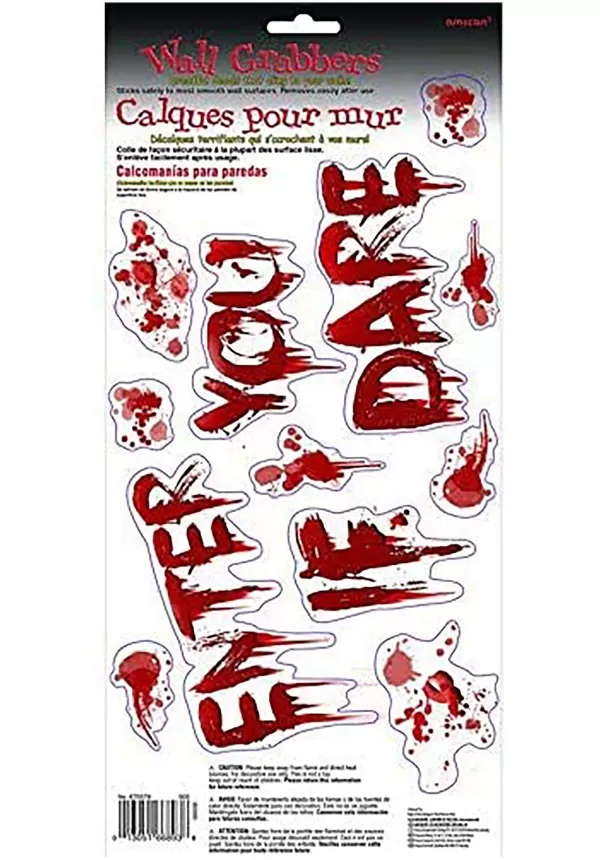 Online Bloody Asylum Halloween Wall Clings Decoration Indoor Decorations
