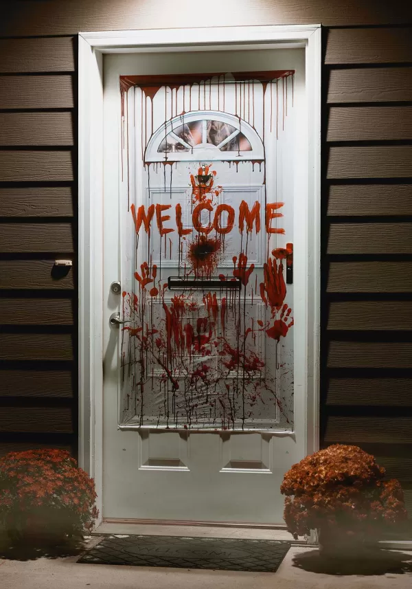 Cheap Bloody Mess 30" X 60" Door Cover Decoration Door Decorations
