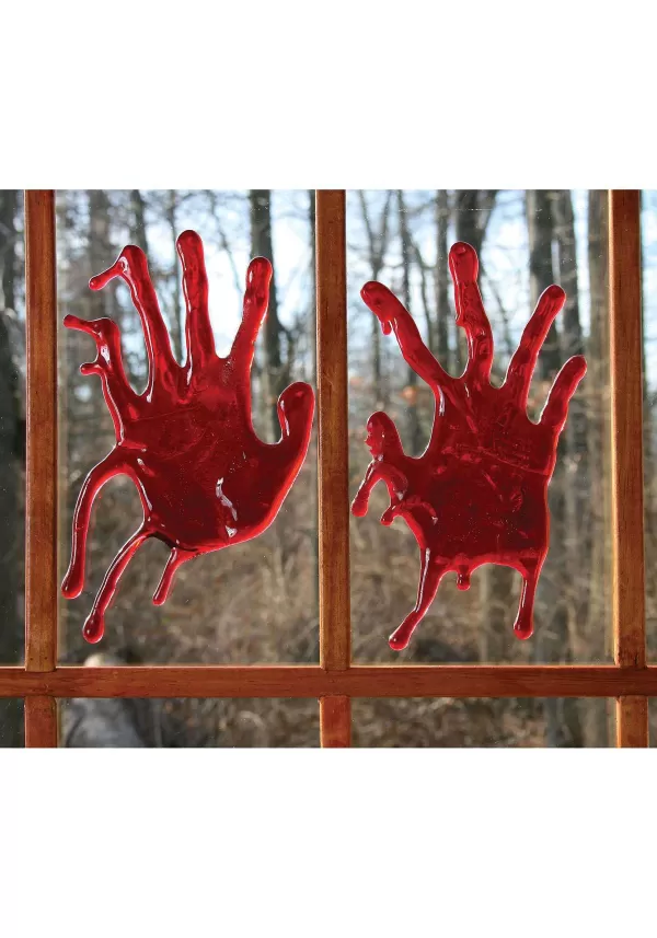 Outlet Bloody Window Hand Print Cling Decoration Indoor Decorations