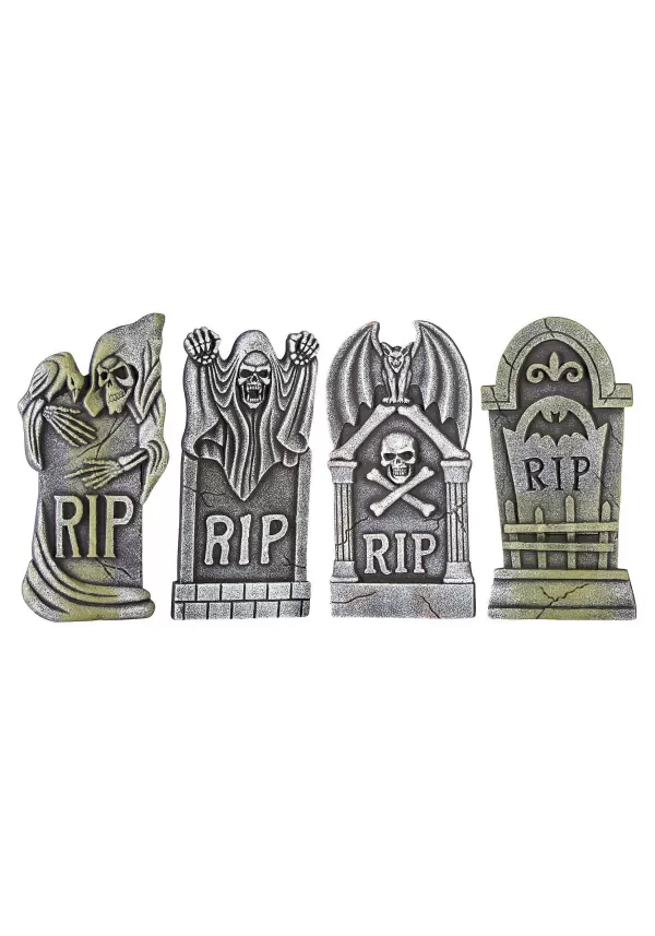 Sale Boneyard Set Of 4 Tombstones Outdoor Decorations