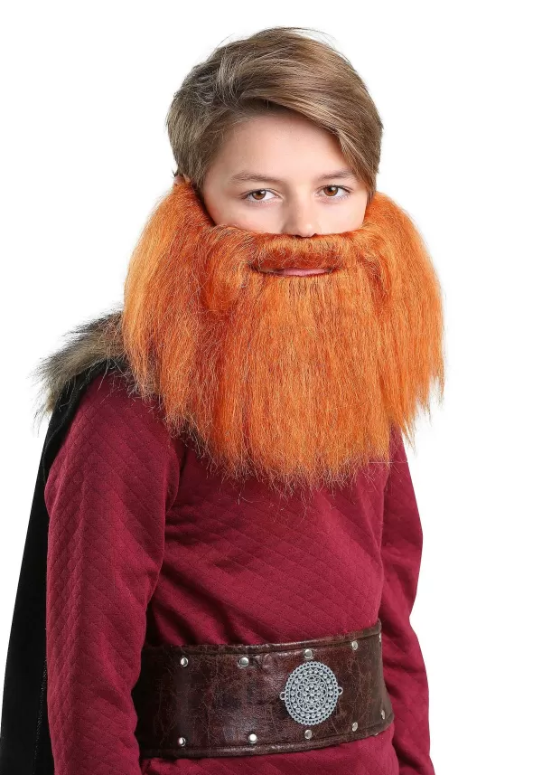 Discount Boys Red Viking Beard Mustaches / Beards