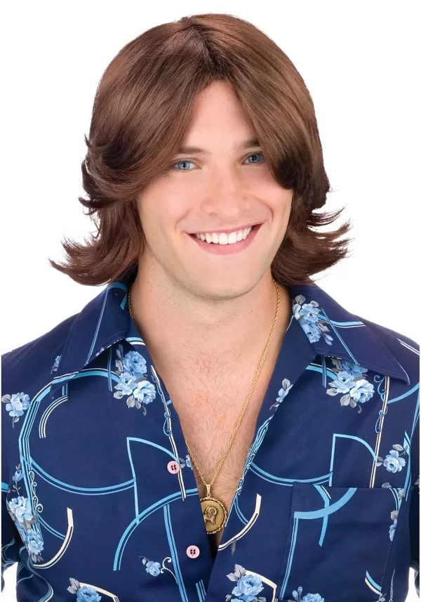 Clearance Brown Ladies Man Wig Wigs