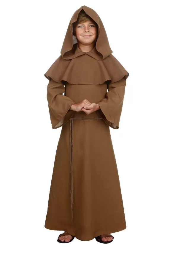 Clearance Brown Monk Robe Costume For Kids Boy Costumes