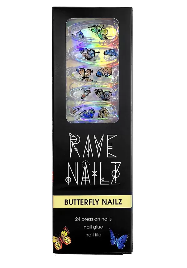 Fashion Butterfly Press-On Nails Kit Halloween Clothes
