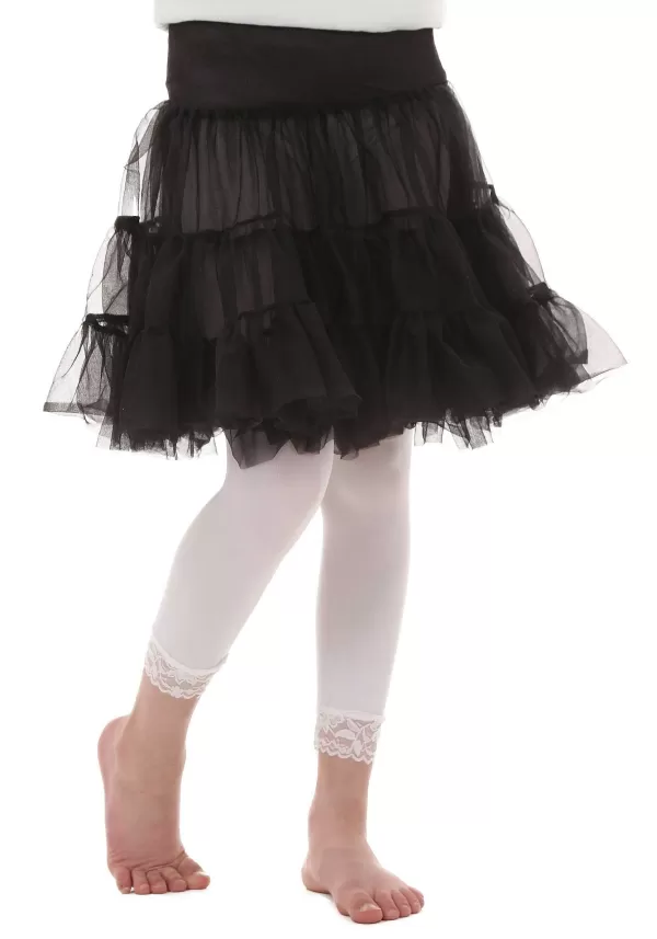 Hot Child Black Knee Length Crinoline Petticoats