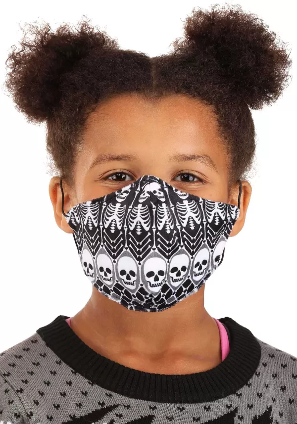 Fashion Child Sublimated Skeleton Pattern Face Mask Face Masks