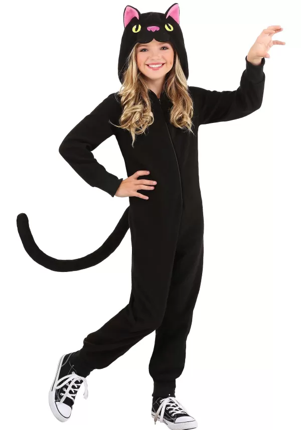 Store Child'S Black Cat Onesie Girl Costumes