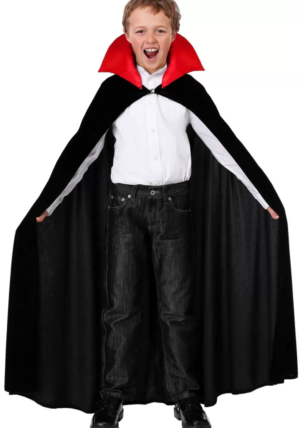 Hot Child'S Red Collar Vampire Cloak Costume Capes