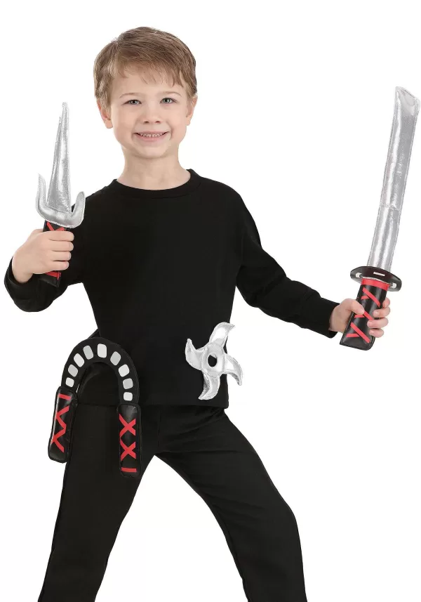 Fashion Cloth Ninja Weapon 4-Piece Set For Toddlers Accessory Kits
