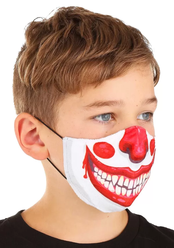Online Clown Sublimated Face Mask For Kids Face Masks