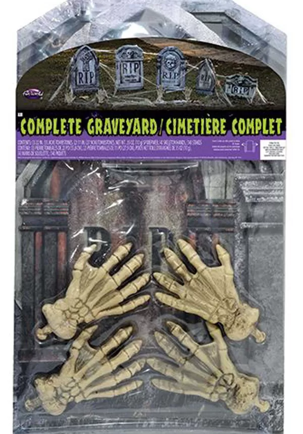 Store Complete Graveyard Skeleton Decoration Kit Outdoor Decorations