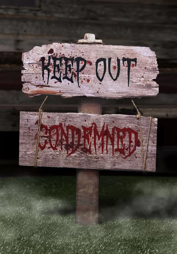Best Sale Condemned Halloween Sign Decoration Indoor Decorations