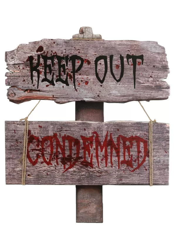 Best Sale Condemned Halloween Sign Decoration Indoor Decorations