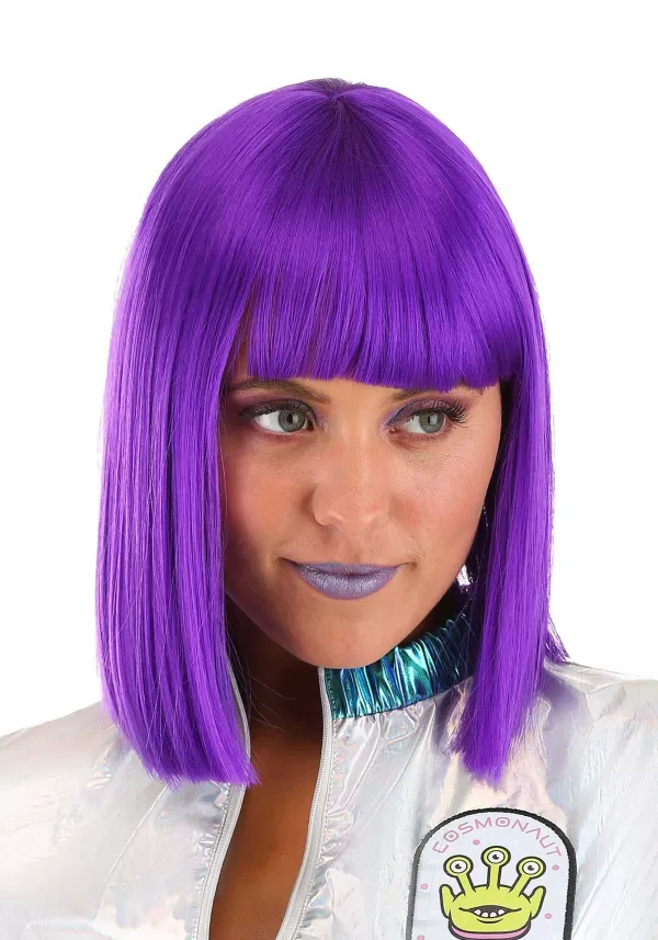 Clearance Cosmic Purple Costume Wig For Women Wigs