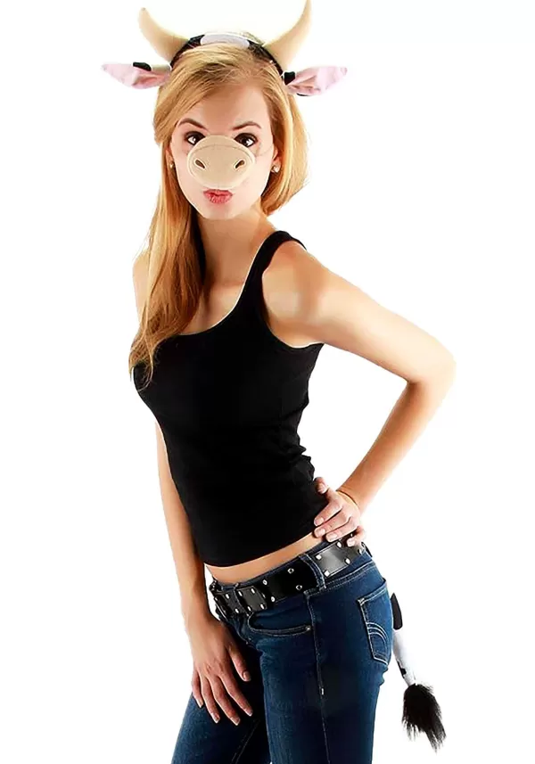 Flash Sale Cow Ears And Tail Set Accessory Kits