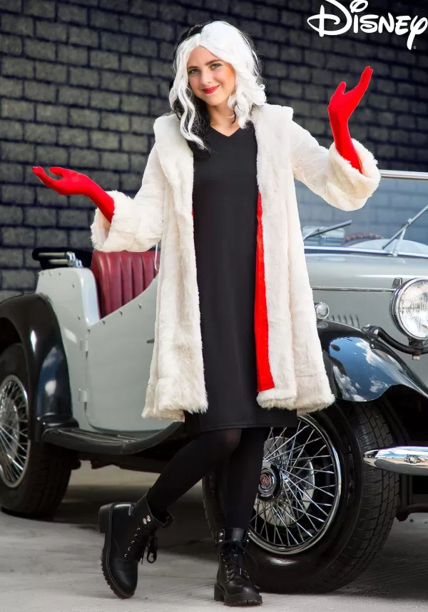 Fashion Cruella De Vil Coat Costume For Teens From Disney'S 101 Dalmatians Girl Costumes