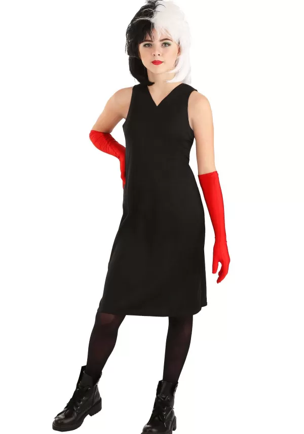 Fashion Cruella De Vil Coat Costume For Teens From Disney'S 101 Dalmatians Girl Costumes