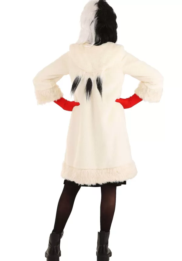 Fashion Cruella De Vil Coat Costume For Teens From Disney'S 101 Dalmatians Girl Costumes