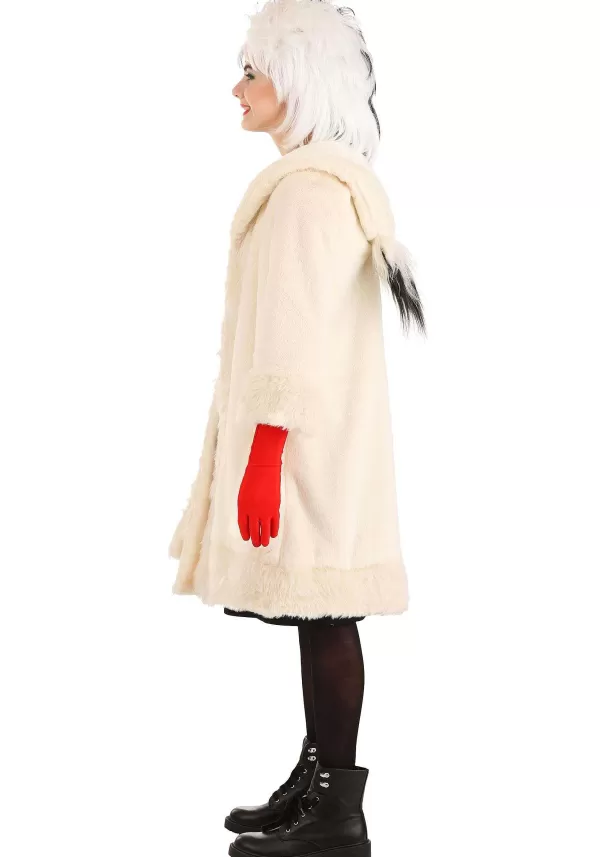 Fashion Cruella De Vil Coat Costume For Teens From Disney'S 101 Dalmatians Girl Costumes